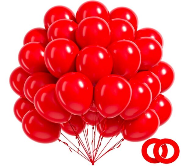 12 inch latex balloon with helium  and ribbon - Image 3