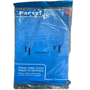 Rectangular plastic table covers different colors size 54” x 108” - blue