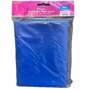 Rectangular plastic table covers different colors size 54” x 108” - Royal Blue