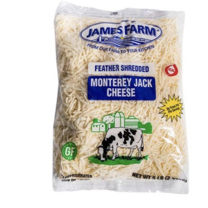 5 Lbs James Farms FEATHER SHREDDED MONTEREY JACK CHEESE